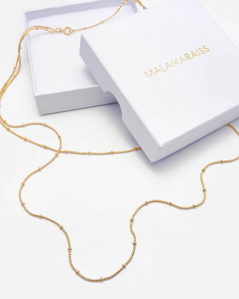 Malaika Raiss Halskette Double Necklace Stardust Vergoldet - Detail Image 3