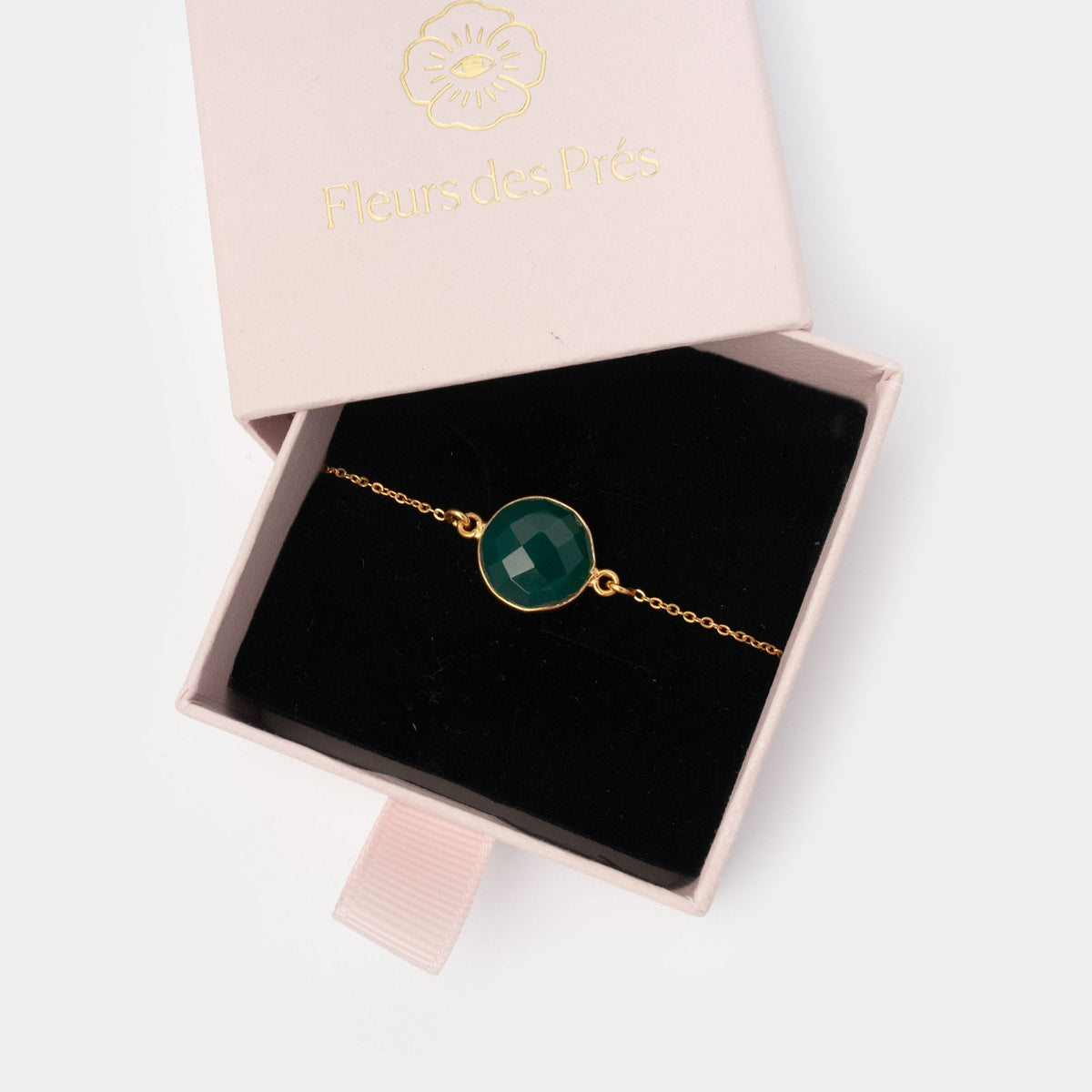 Armband Amélie Green Onyx - Fleurs des Prés