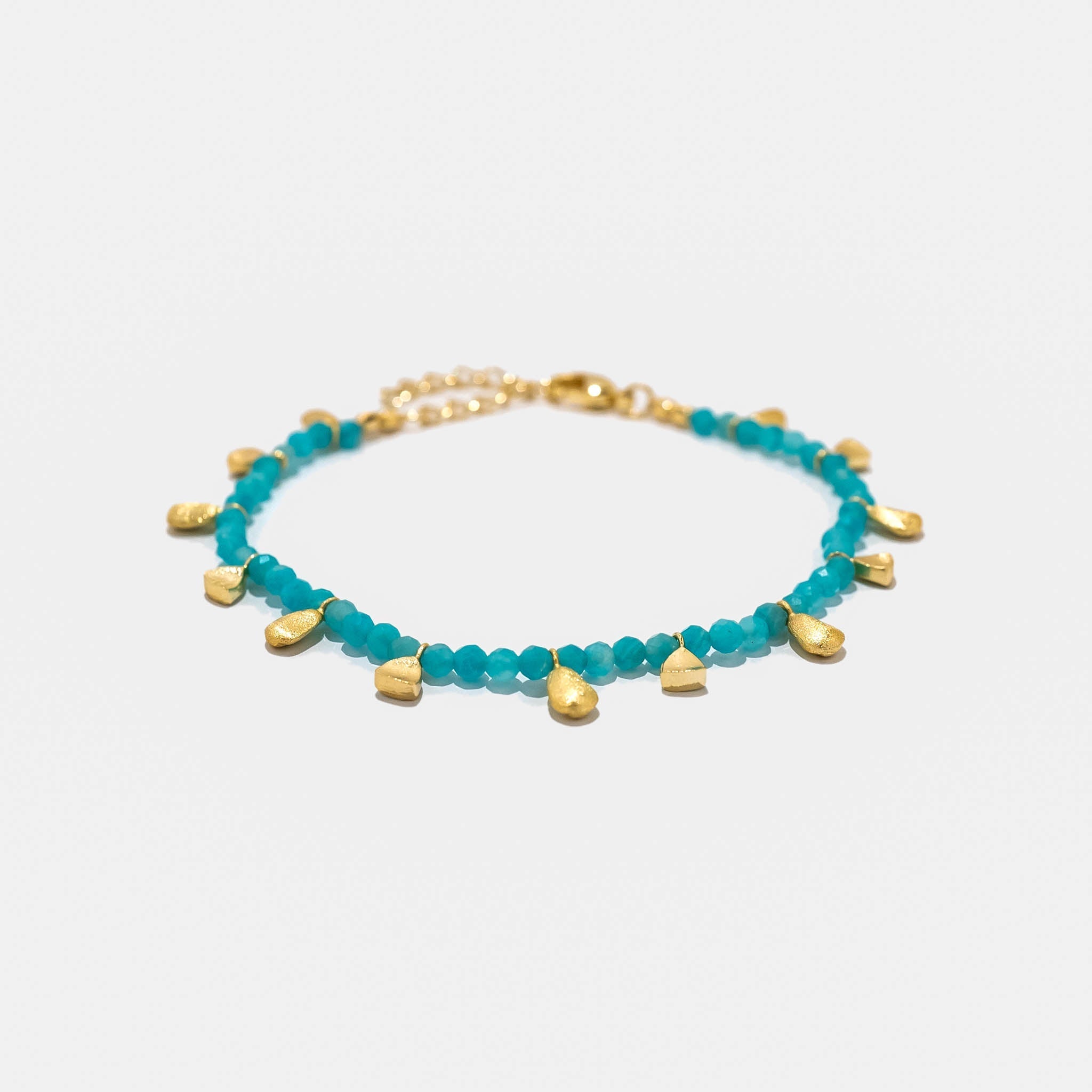 Armband Caline mit Amazonit - Fleurs des Prés