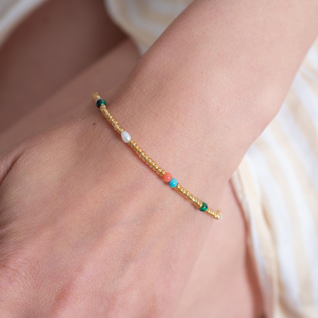 Armband Cirque Gold Orange - Fleurs des Prés