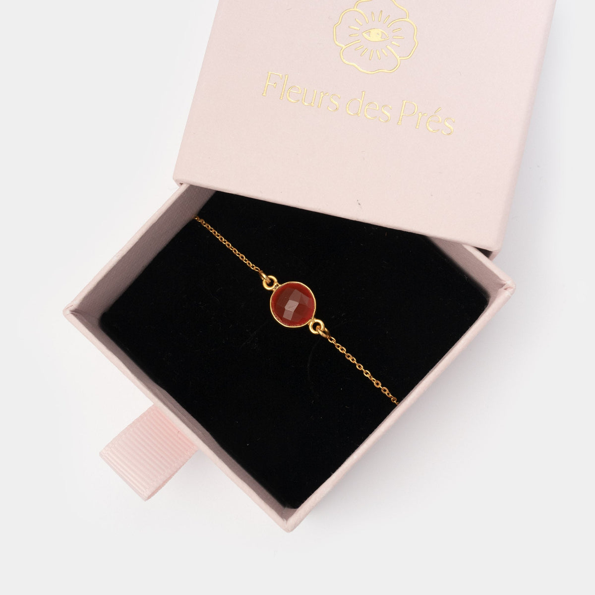 Armband Eloise Red Onyx - Fleurs des Prés