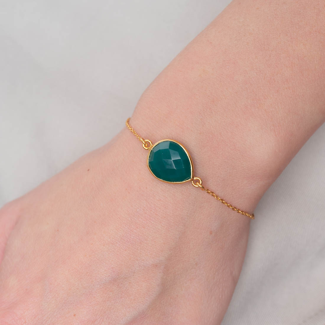 Armband Lola Green Onyx - Fleurs des Prés