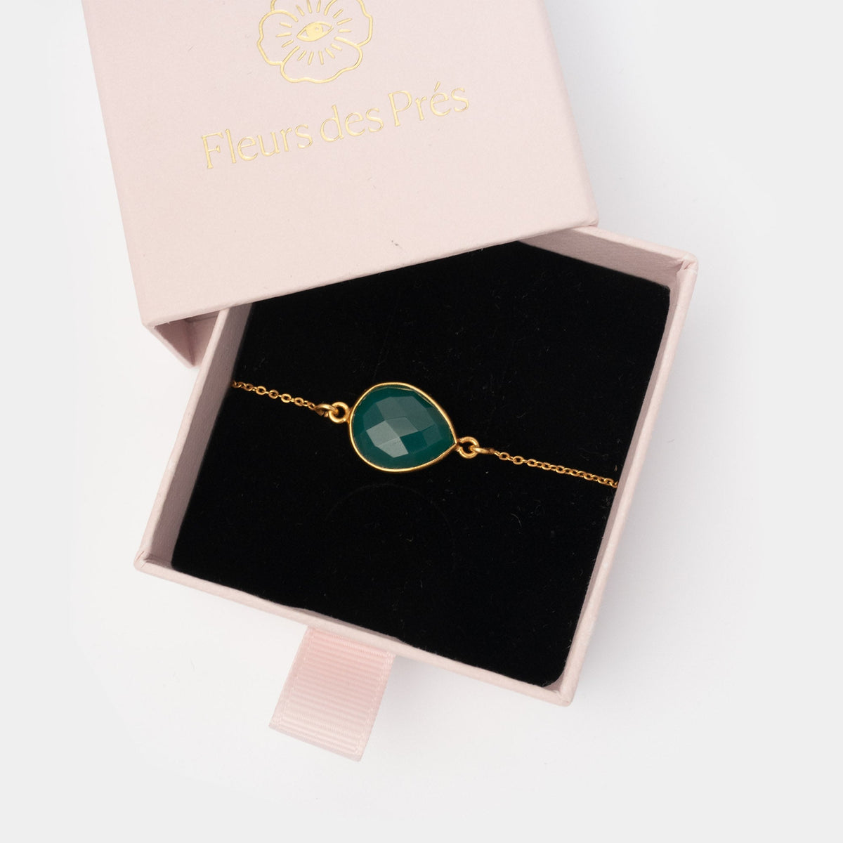 Armband Lola Green Onyx - Fleurs des Prés