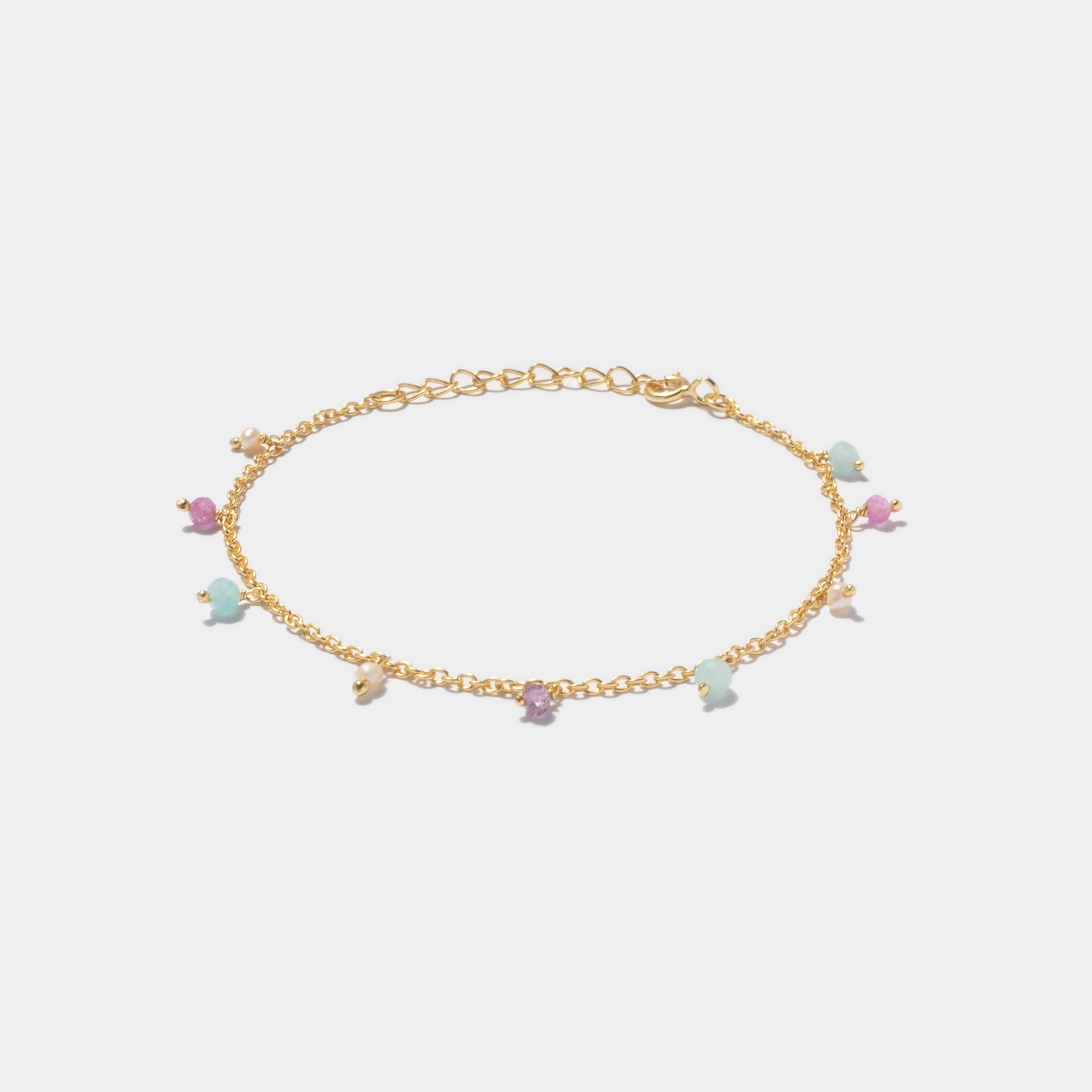 Armband Nizza Rouge Gold - Fleurs des Prés