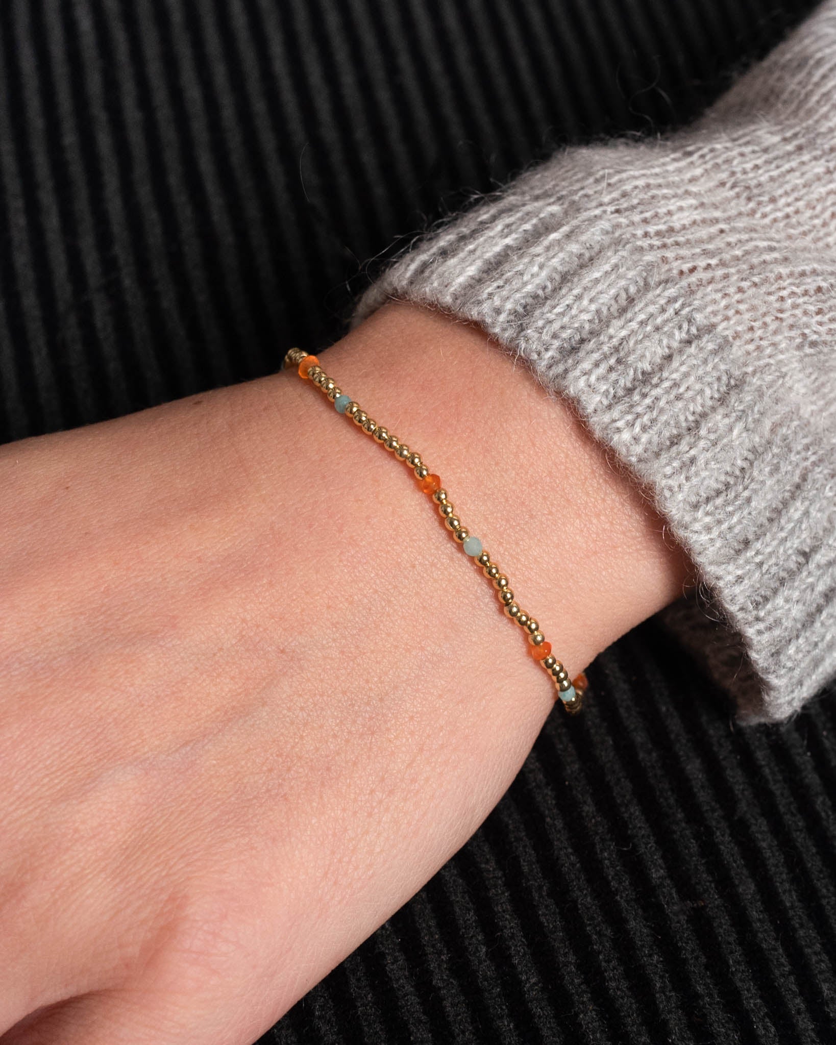 Armband Vichy Gold Amazonit - Fleurs des Prés