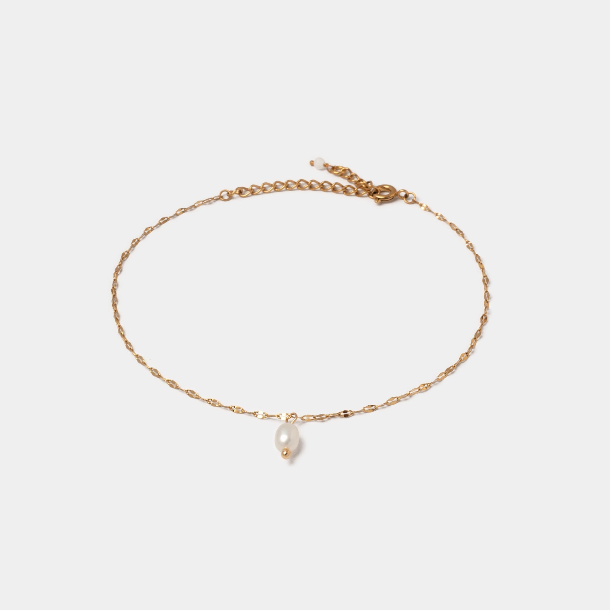 Fußkettchen Satine mit Perlenanhänger - Fleurs des Prés Jewelry