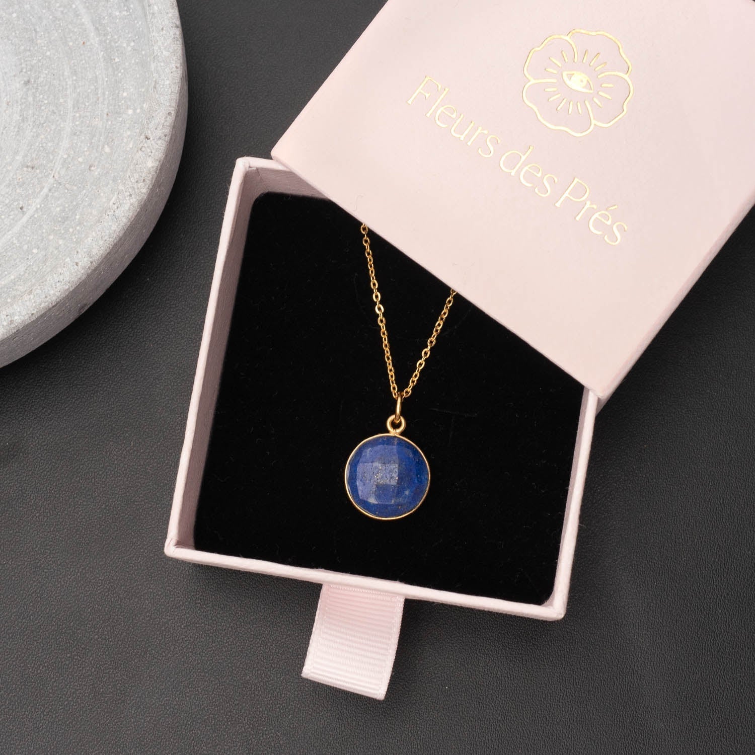 Halskette Amélie Lapislazuli - Fleurs des Prés
