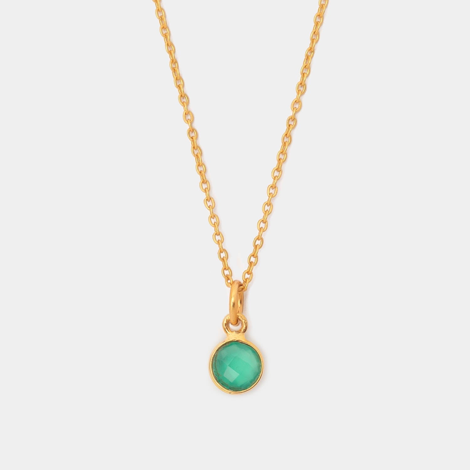 Halskette Charlotte Green Onyx - Fleurs des Prés