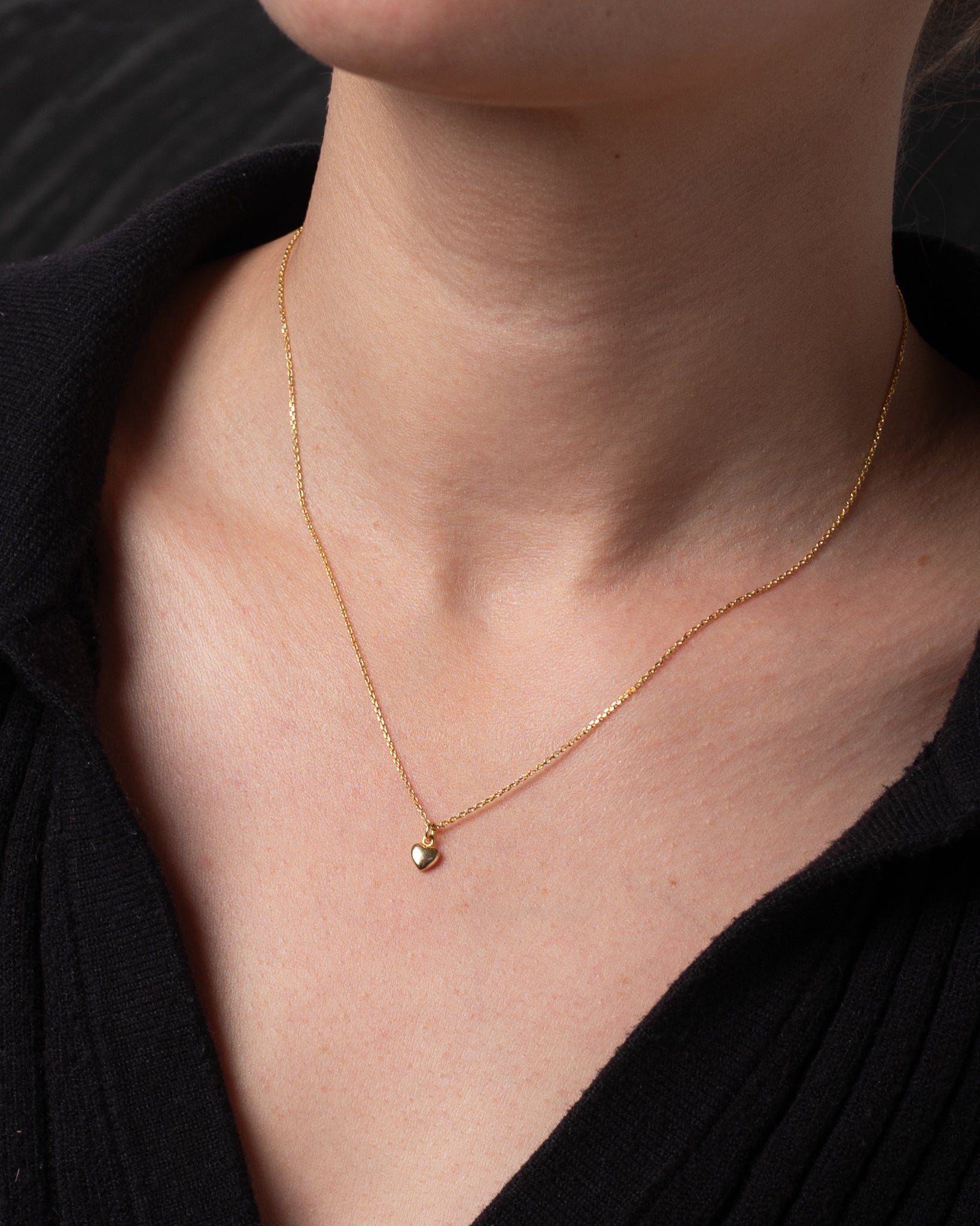 Halskette Cœur mit Mini Herz - Gold - Fleurs des Prés