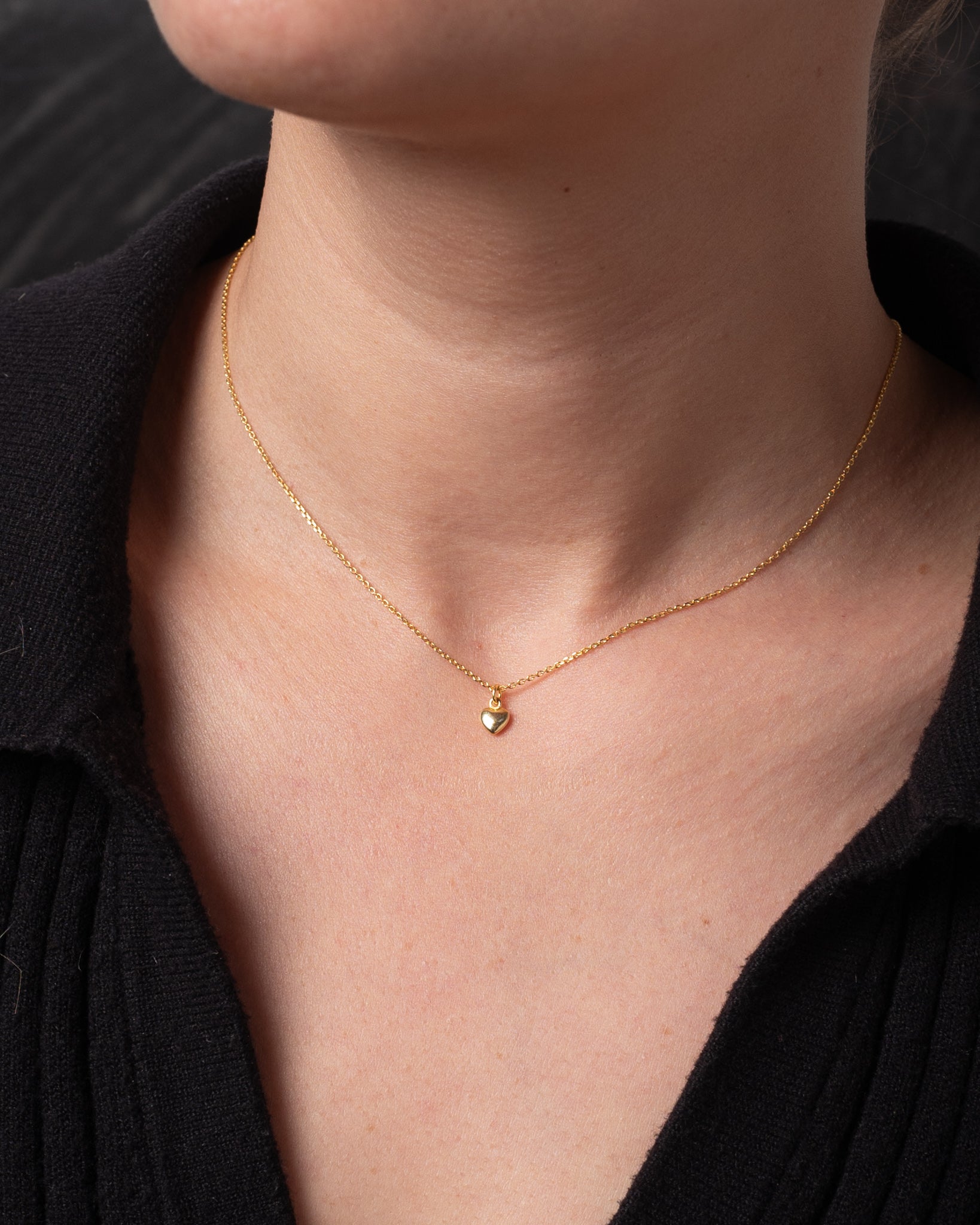 Halskette Cœur mit Mini Herz - Gold - Fleurs des Prés