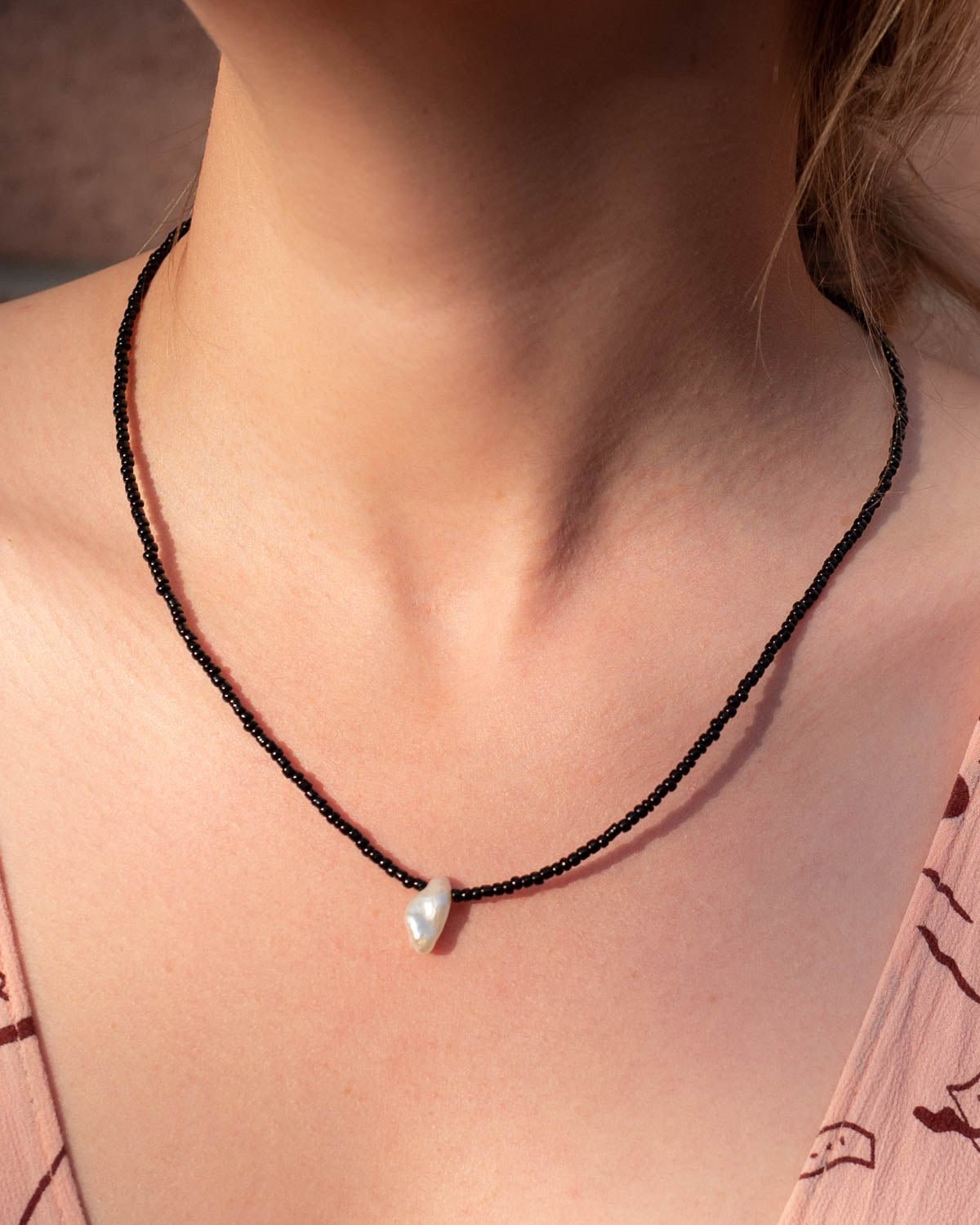 Halskette Dayna Black Onyx - Fleurs des Prés