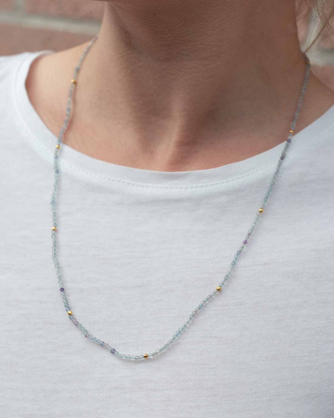 Halskette Elle Fluorite - Fleurs des Prés