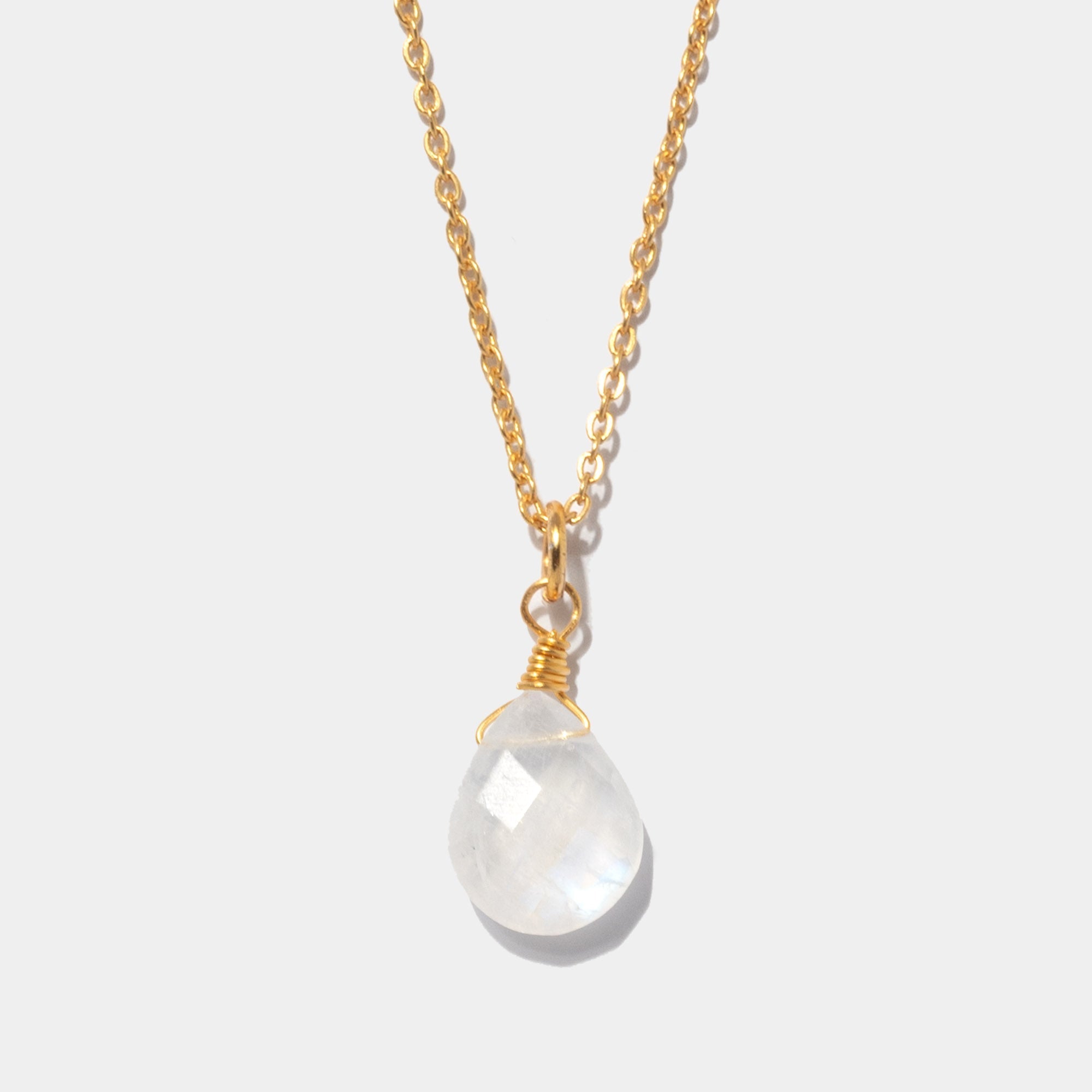 Halskette Lilou Moonstone Gold - Fleurs des Prés