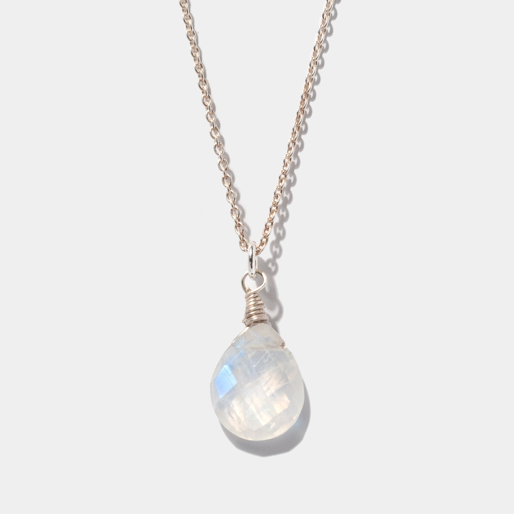 Halskette Lilou Moonstone Silber - Fleurs des Prés