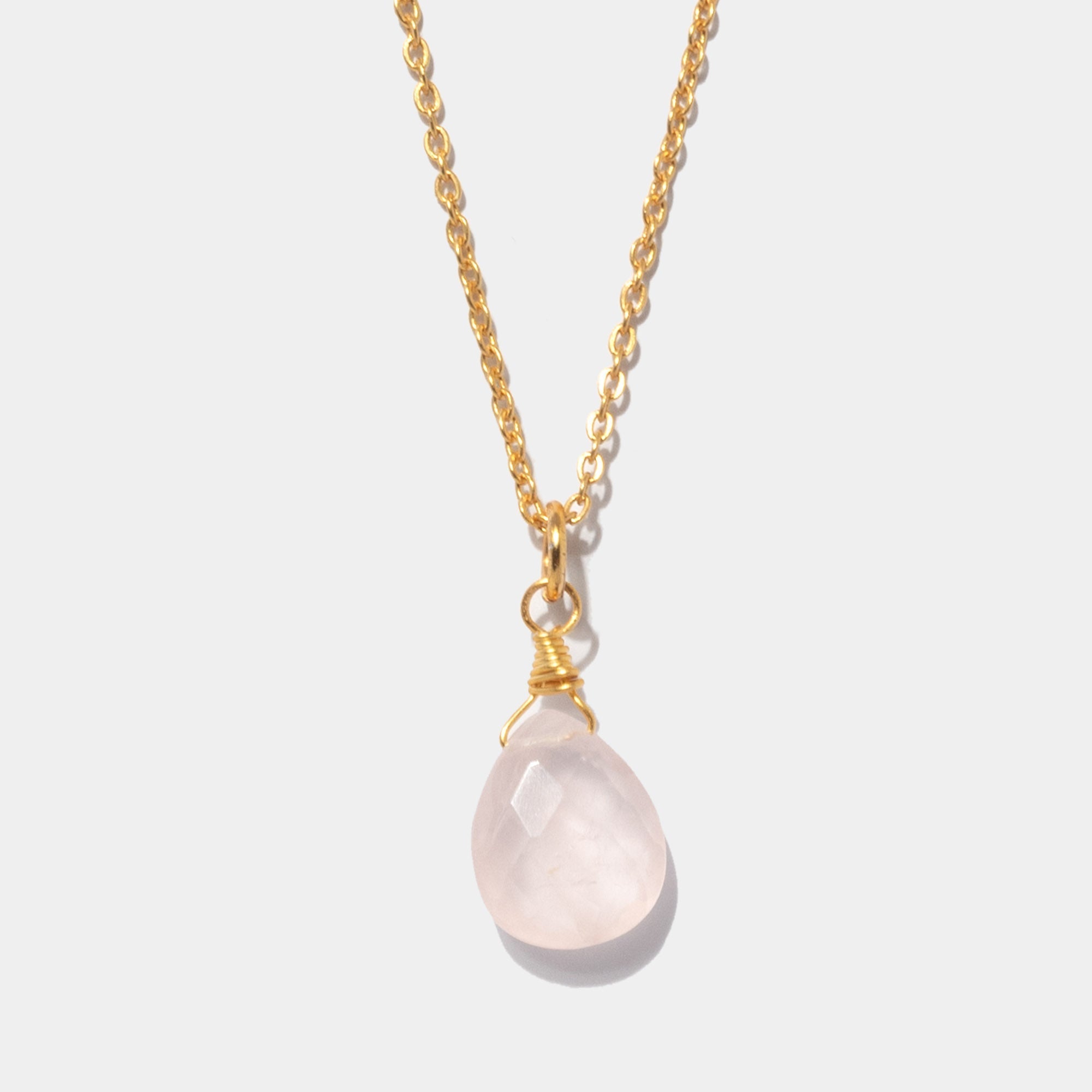 Halskette Lilou Rosé Quarz Gold - Fleurs des Prés