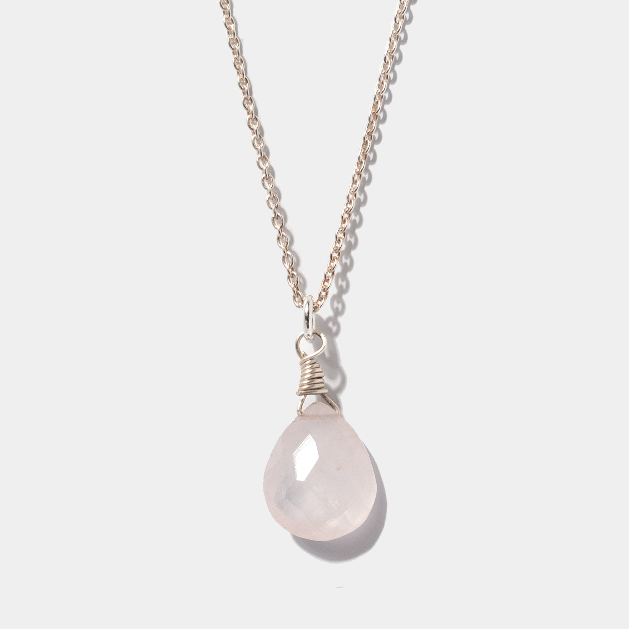 Halskette Lilou Rosé Quarz Silber - Fleurs des Prés