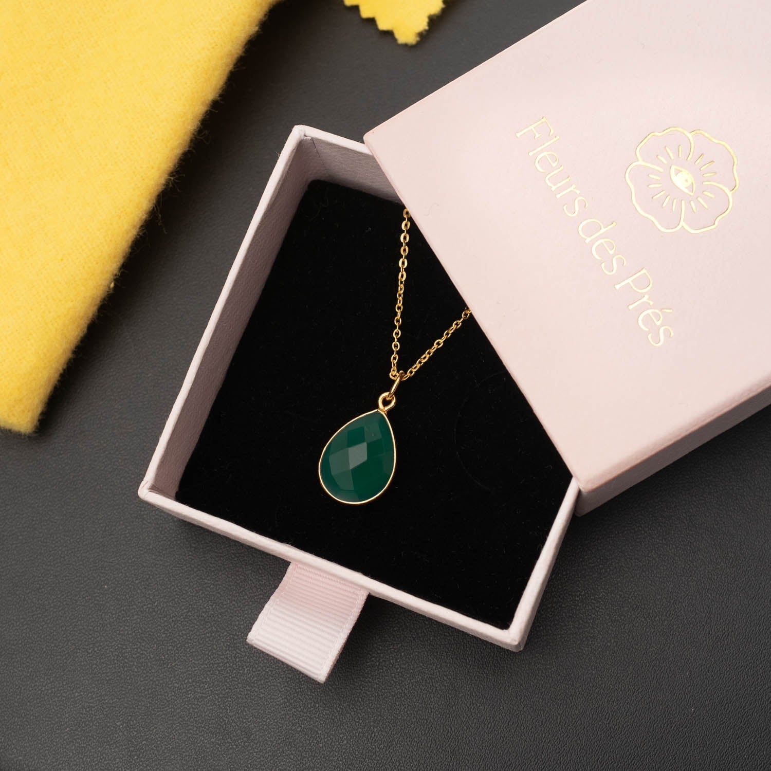 Halskette Lola Green Onyx - Fleurs des Prés