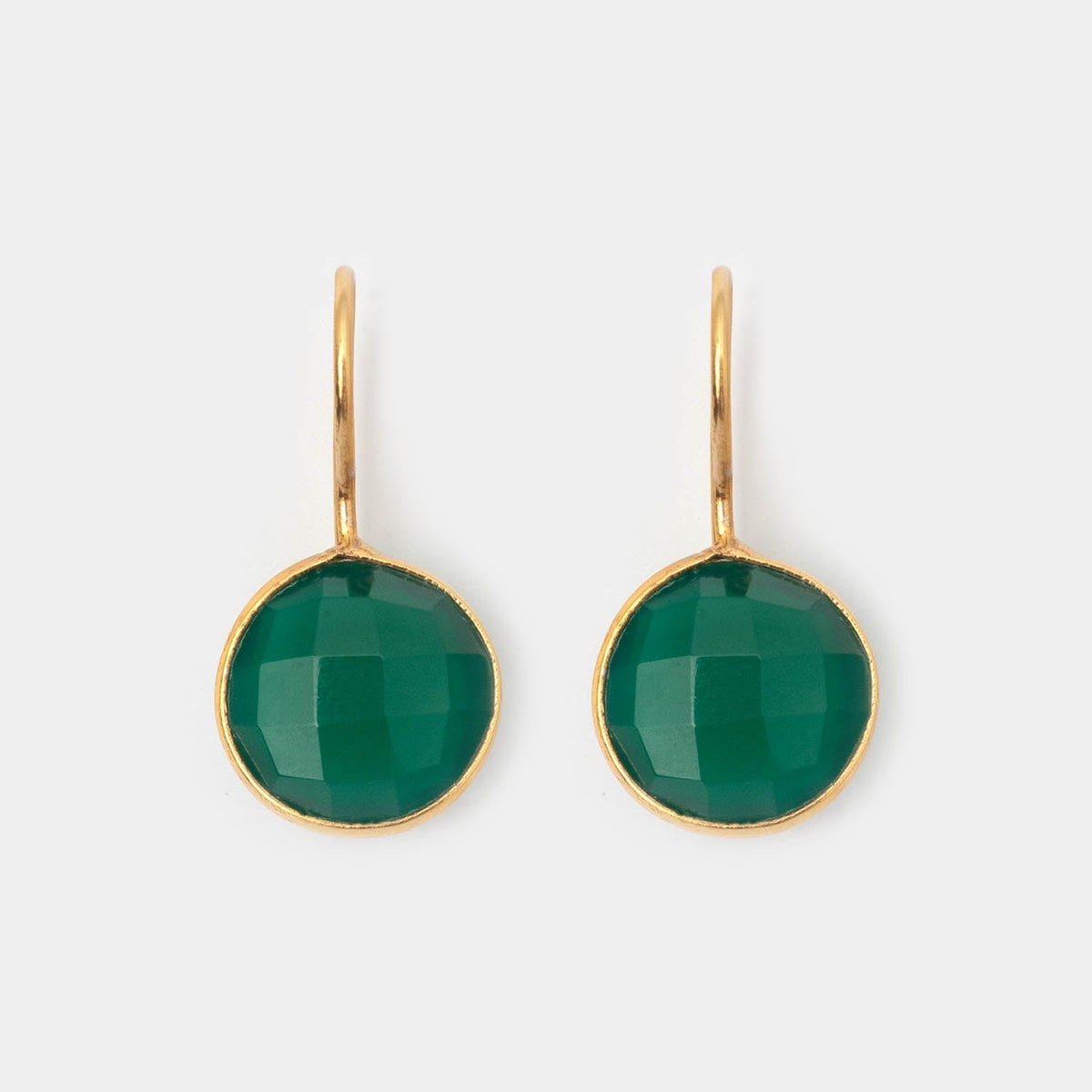 Ohrringe Amélie Green Onyx - Fleurs des Prés