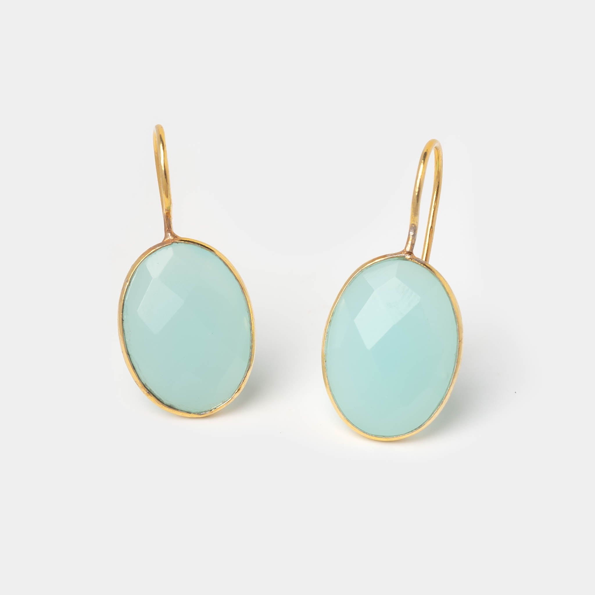 Ohrringe Leonor Sea Blue Chalcedon - Fleurs des Prés