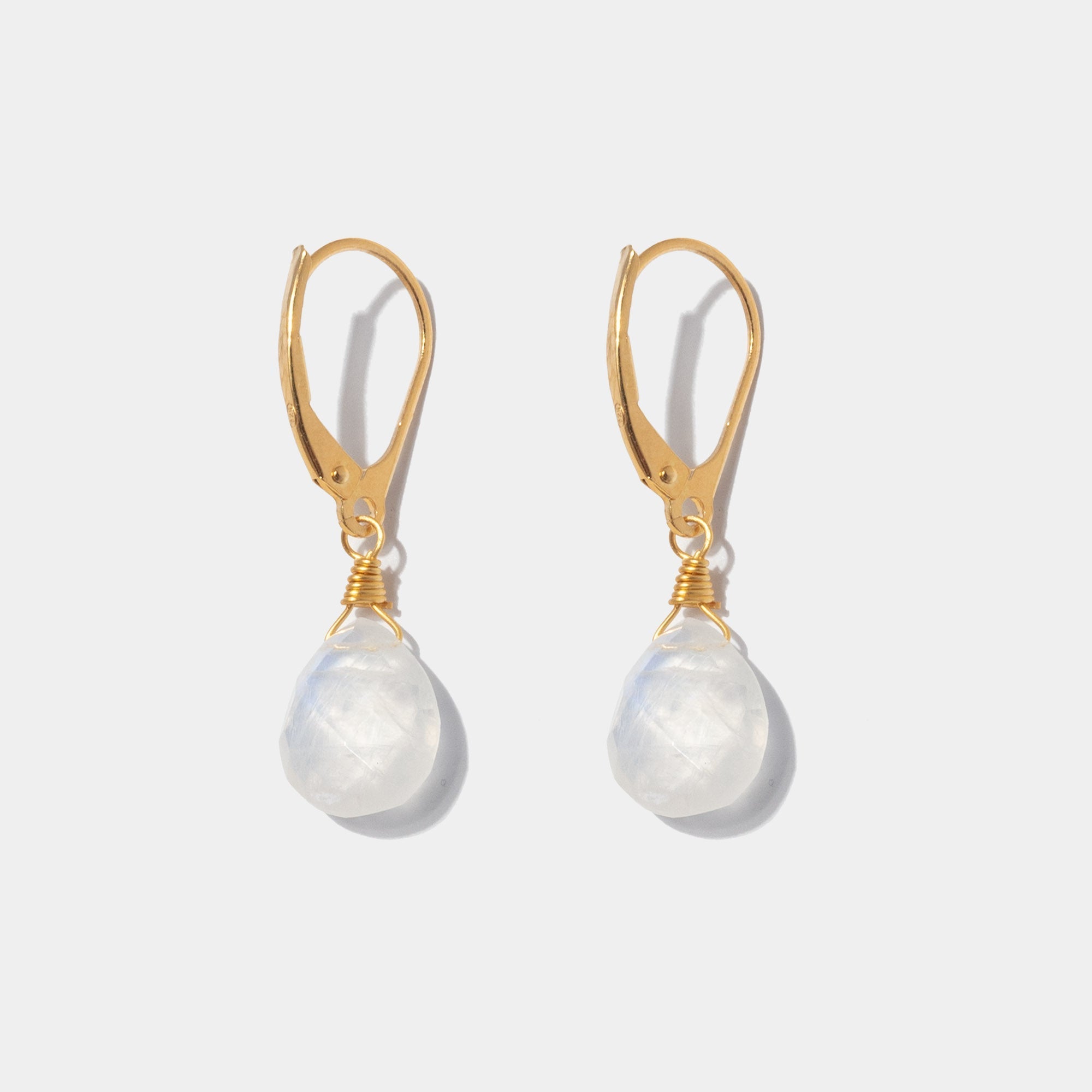 Ohrringe Lilou Moonstone Gold - Fleurs des Prés