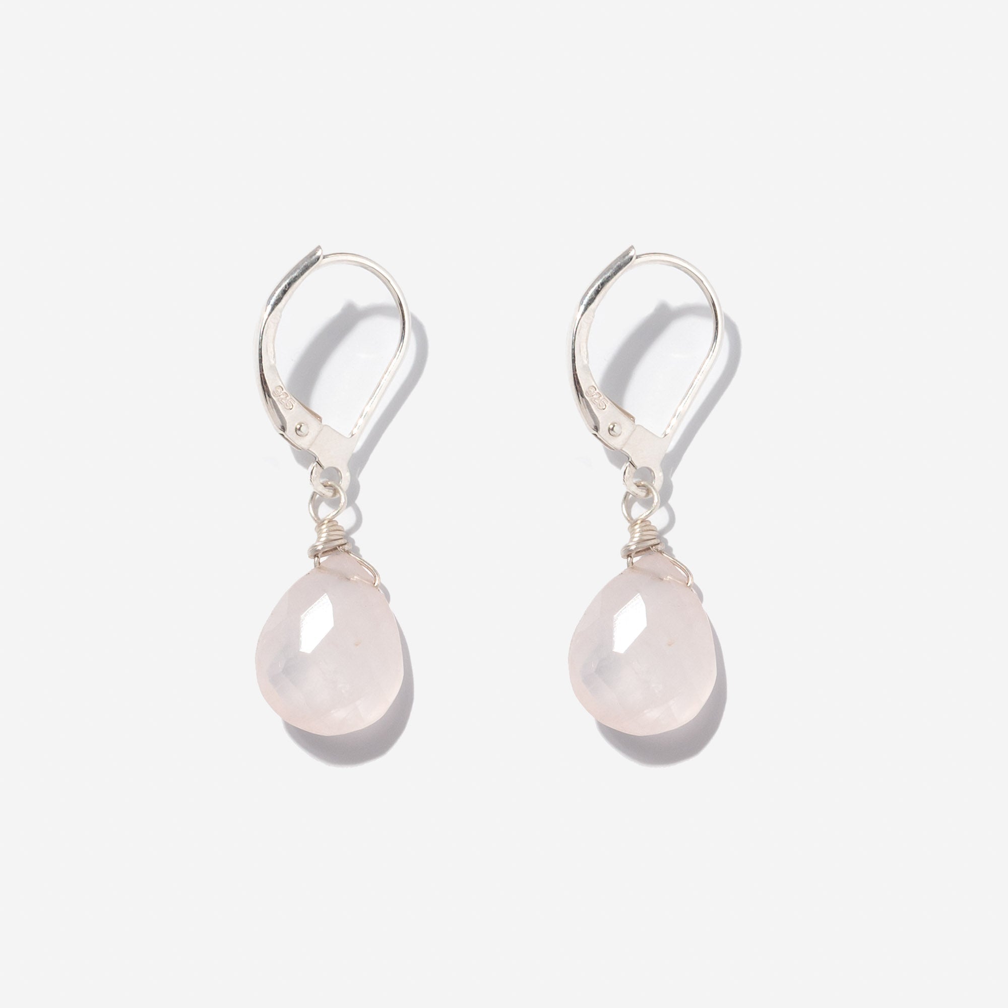 Ohrringe Lilou Rosé Quarz Silber - Fleurs des Prés