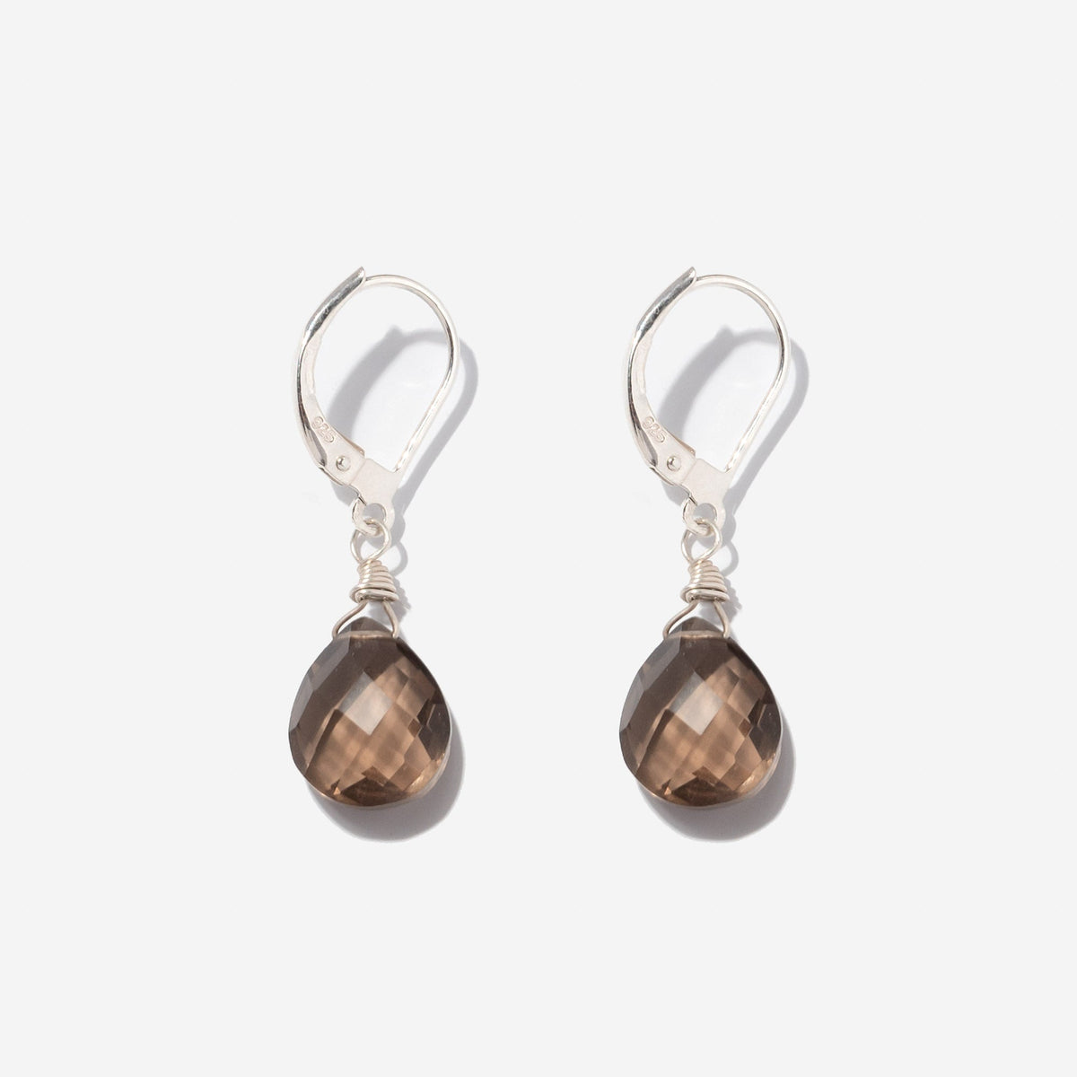 Ohrringe Lilou Smokey Quarz Silber - Fleurs des Prés