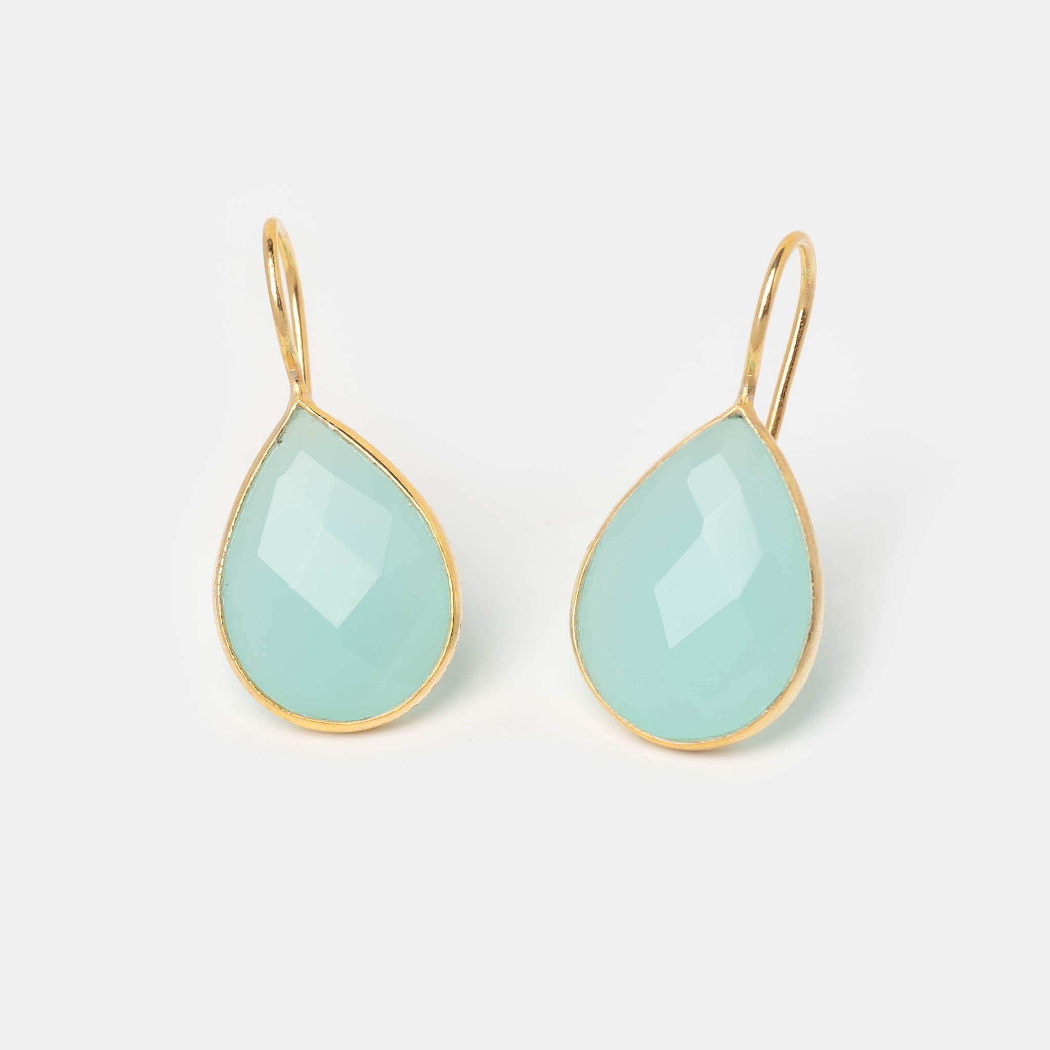 Ohrringe Lola Aqua Chalcdeon - Fleurs des Prés