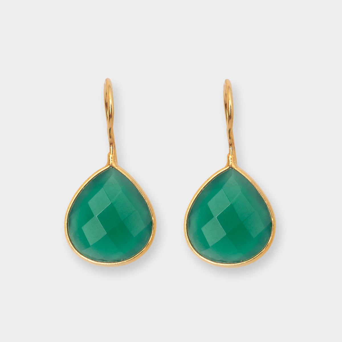 Ohrringe Lola Green Onyx - Fleurs des Prés