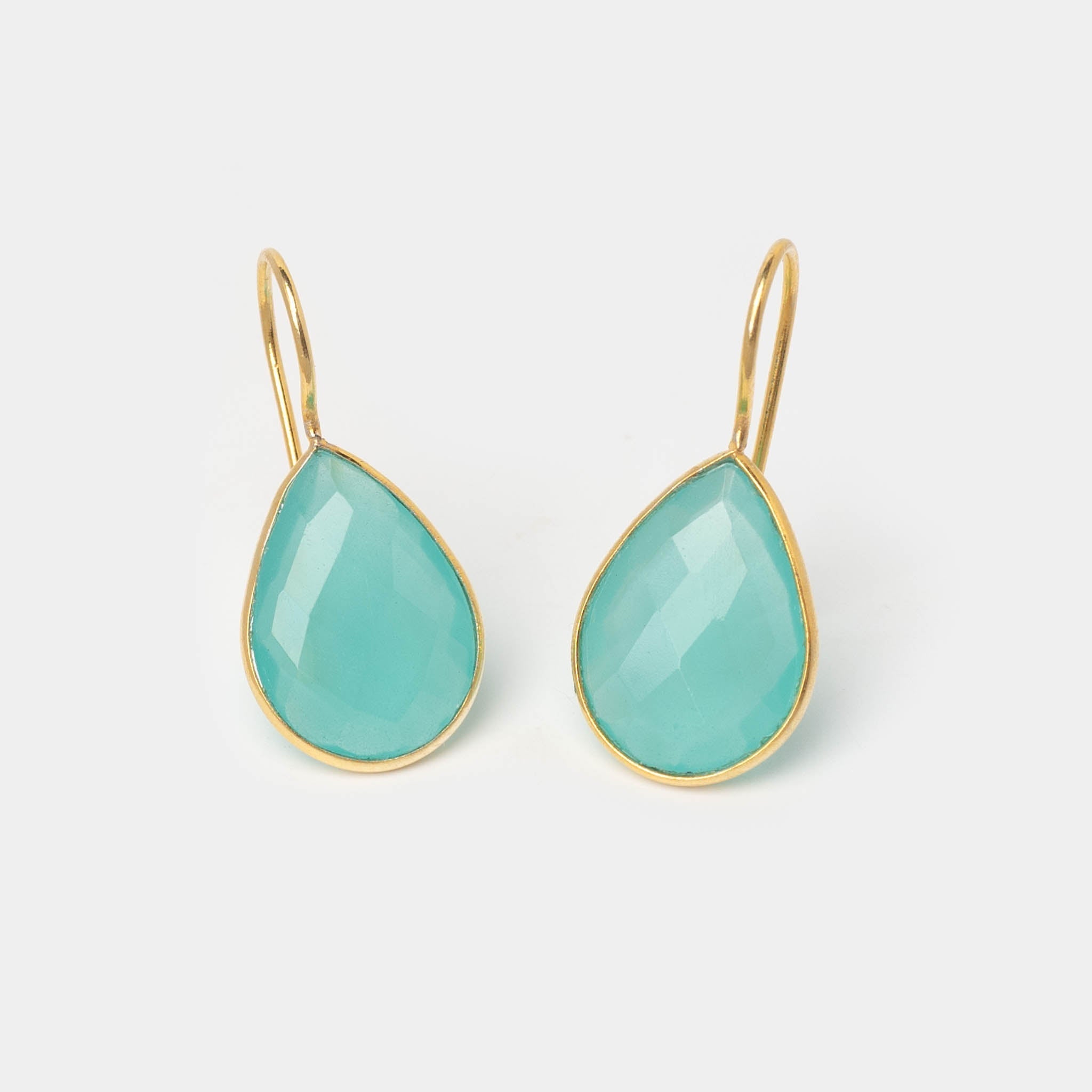 Ohrringe Lola Sea Blue Chalcedon - Fleurs des Prés