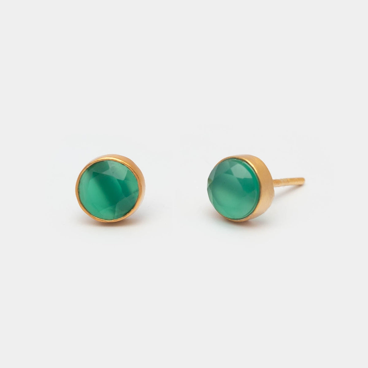 Ohrstecker Eloise Green Onyx - Fleurs des Prés