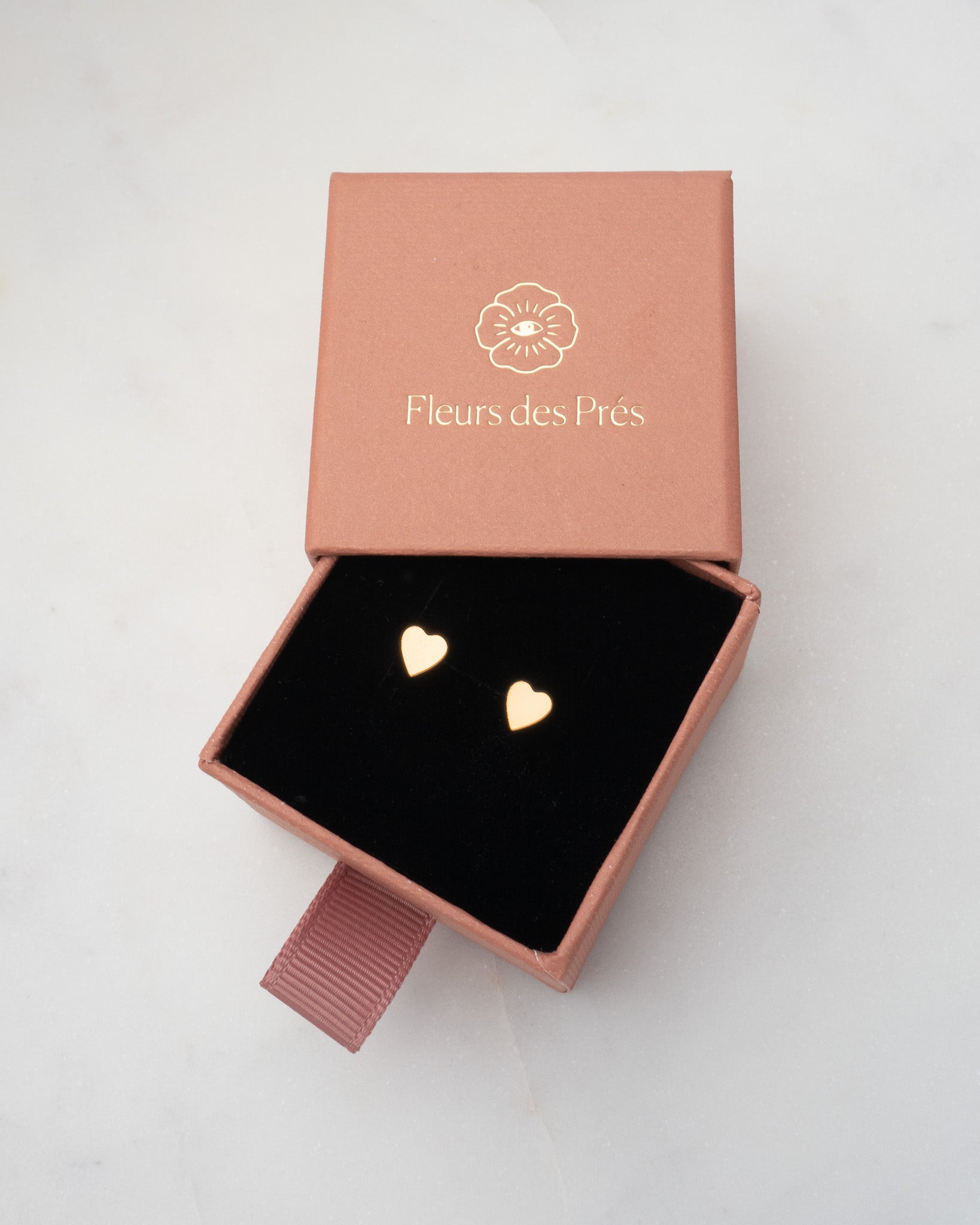 Ohrstecker Mini Heart 14 Karat Gold - Fleurs des Prés