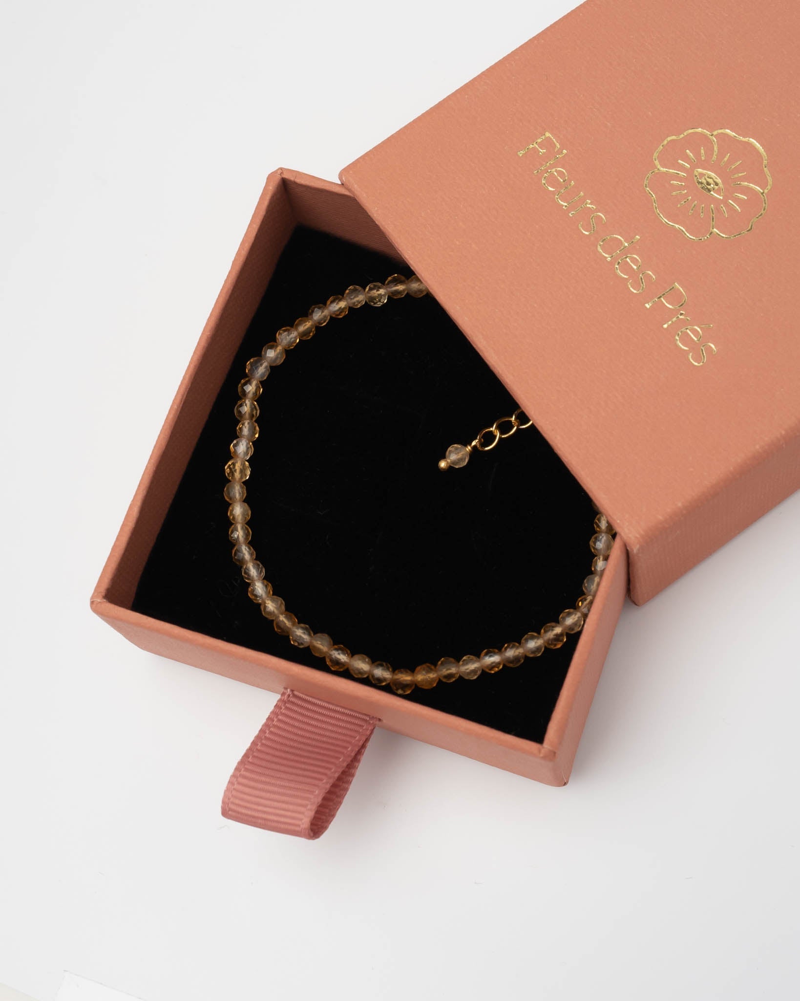 Perlenarmband Sense Citrin - Fleurs des Prés