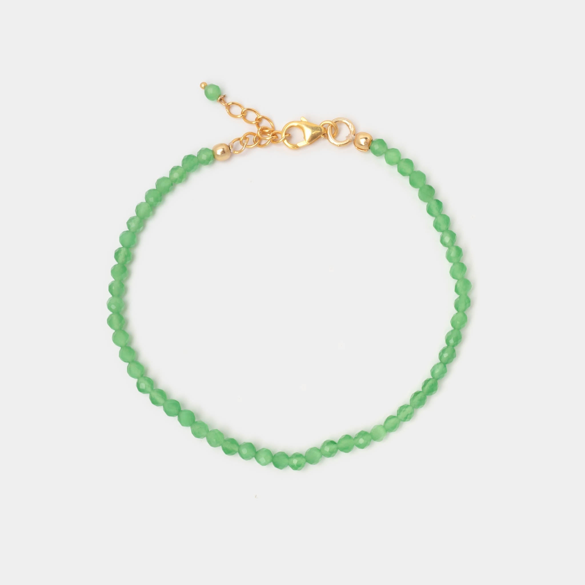Perlenarmband Sense Grüner Chalcdeon - Fleurs des Prés