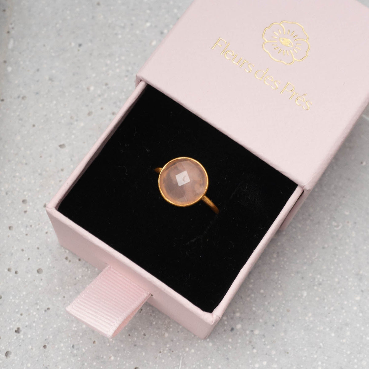 Ring Amelie Pink Chalcedony - Fleurs des Prés