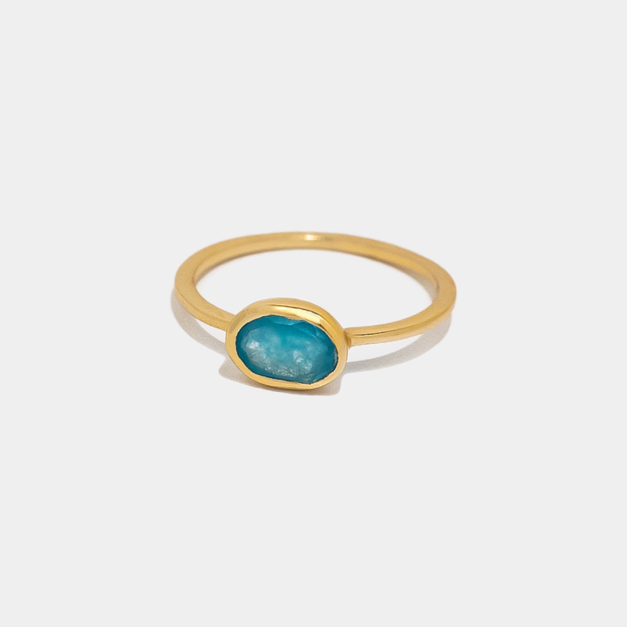Ring Amie Neon Blue Jade - Fleurs des Prés