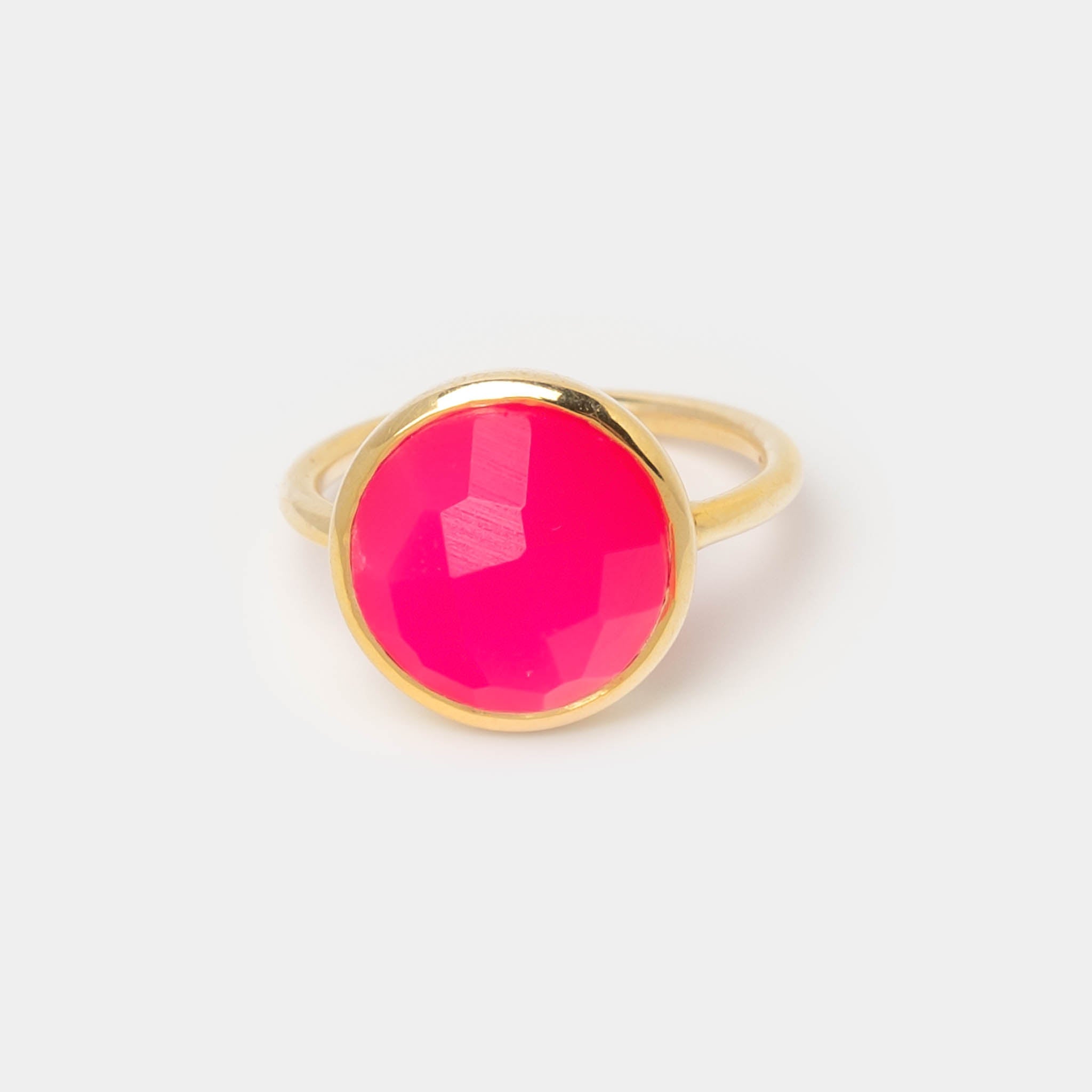 Ring Cher Hot Pink Chalcedon - Fleurs des Prés