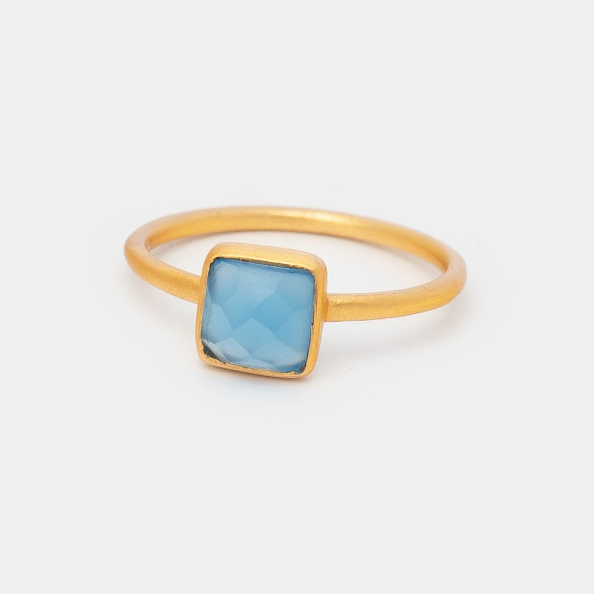 Ring Milou Light Blue Chalcedony - Fleurs des Prés