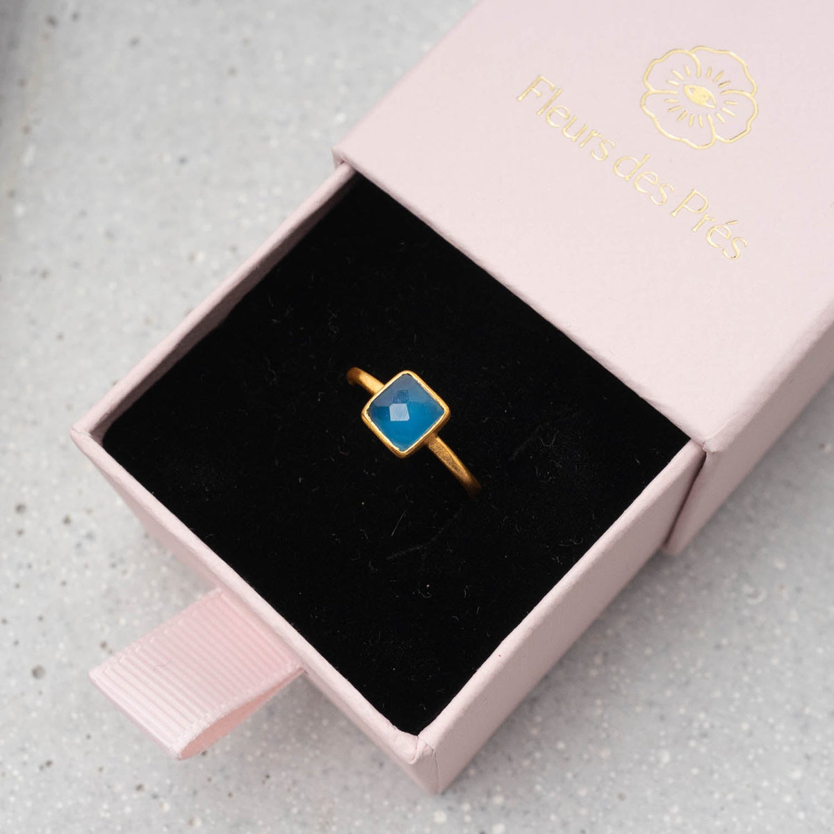 Ring Milou Light Blue Chalcedony - Fleurs des Prés