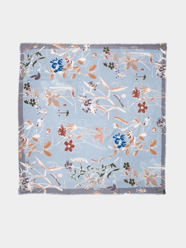 Epice Woll Carree Mit Baumwolle Floral Print Air - Detail Image 2