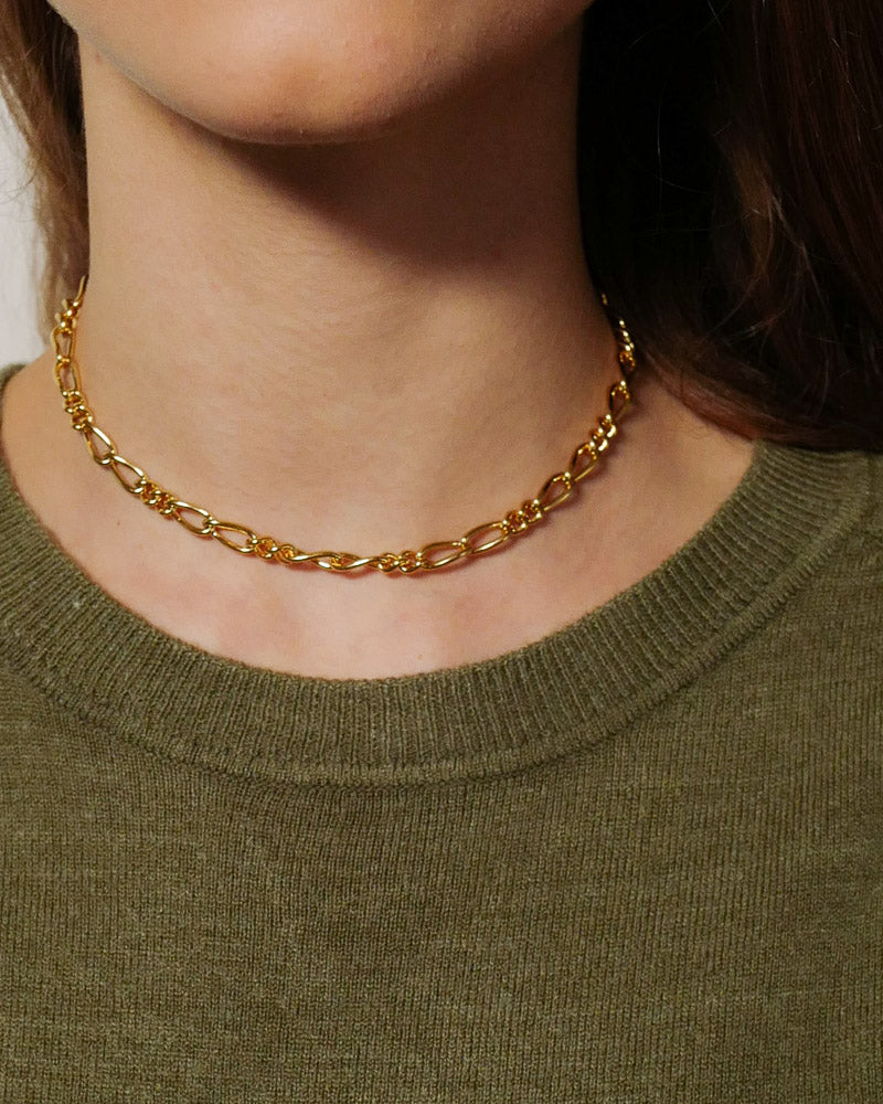 Malaika Raiss Choker Curb Chain Vergoldet - Detail Image 1