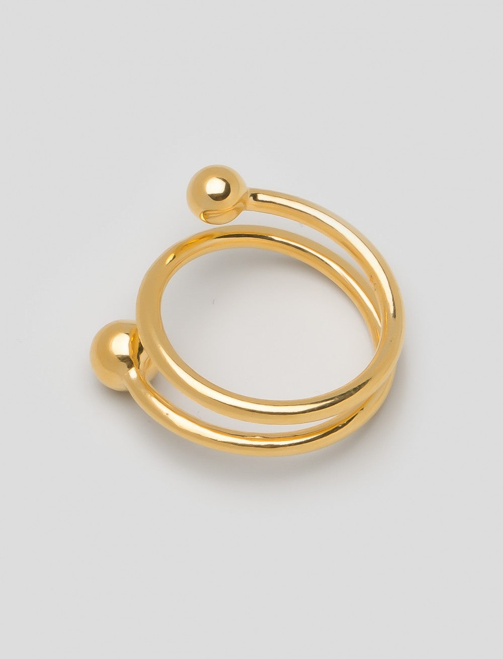 Maria Black Body Spiral Ring Vergoldet Gold- Detail Image 1