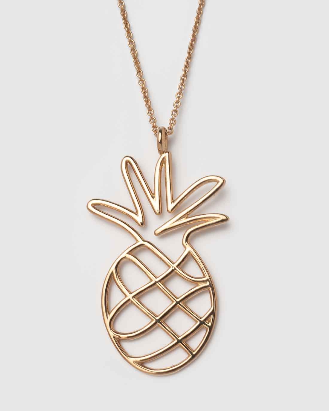Lange Halskette Ananas 3D - 70 cm