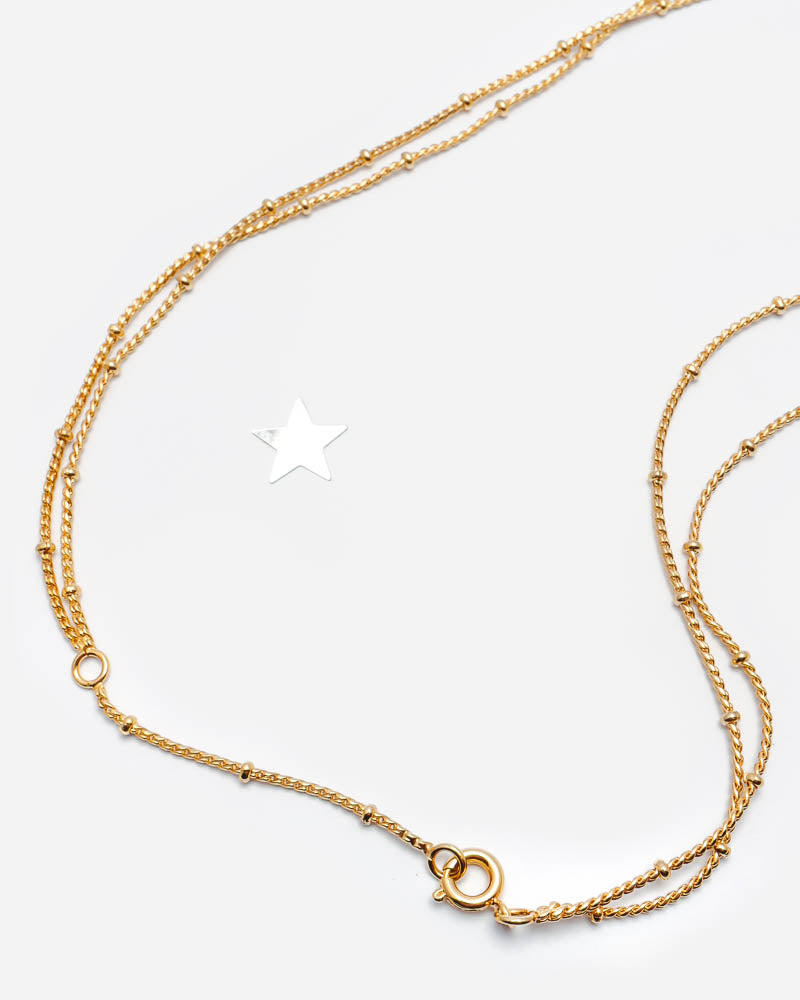 Malaika Raiss Halskette Double Necklace Stardust Vergoldet - Detail Image 4